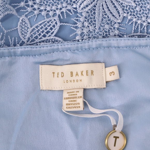 Ted Baker NEW Pale Blue Valens Lace Midi Dress - Picture 11 of 12